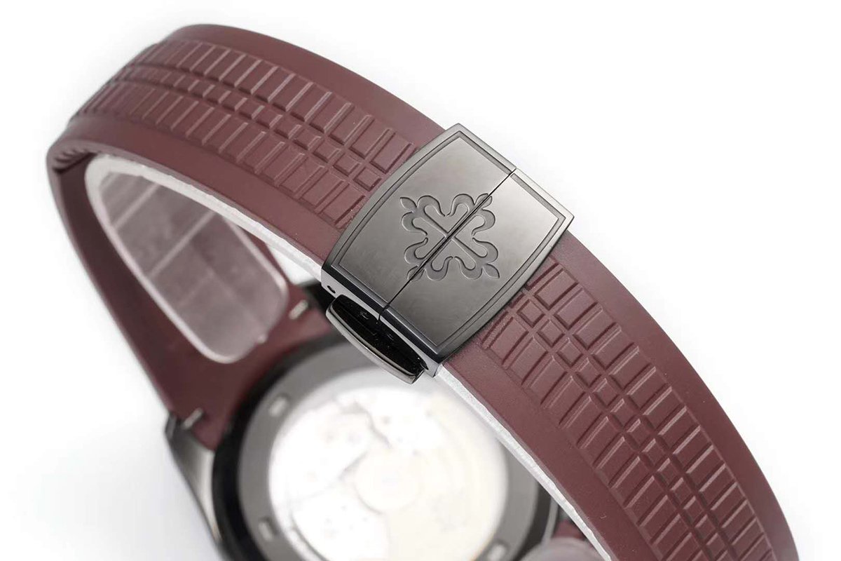 Aquanaut 5167A ‘Black Venom Limited Edition’ Black Dial on Brown Rubber Strap